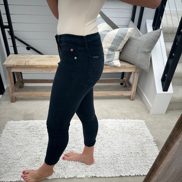 Hudson black Jeans denim pants low rise, skinny fit, classic, casual, edgy, 27 - Picture 6 of 12